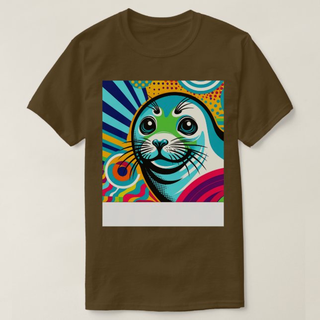 Camiseta Artico Aura Weddell Seal Art Elegancia Polar (Diseño del anverso)