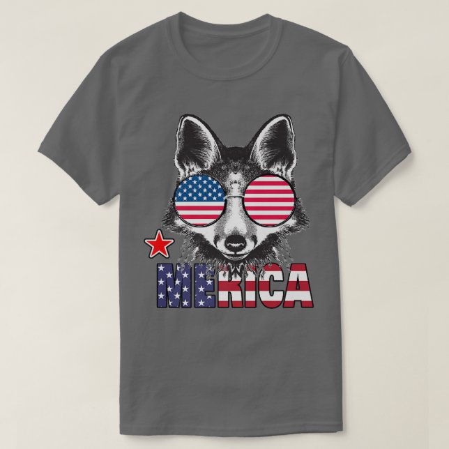 Camiseta Ártico de Bandera Americana Gafas De Sol 4 De Juli (Diseño del anverso)