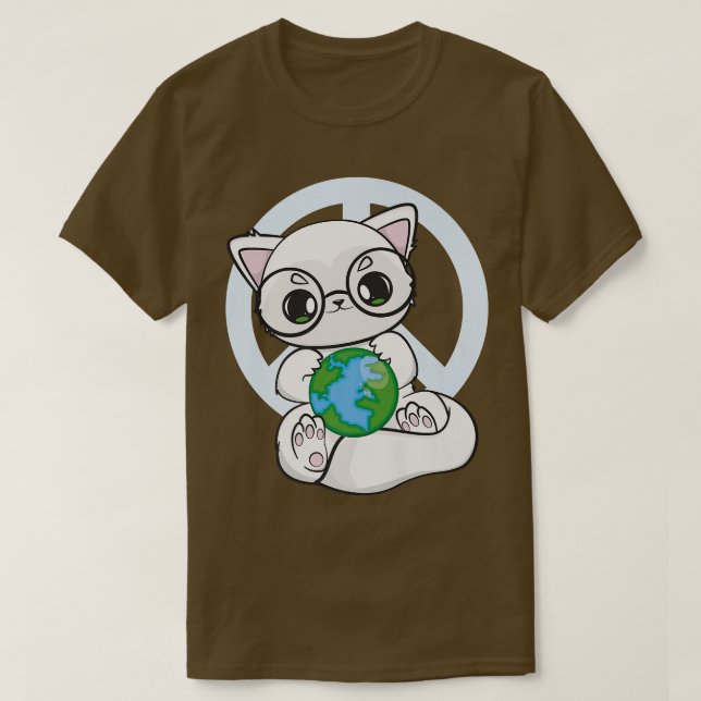 Camiseta Ártico Del Cambio Climático Con Planeta Kawaii Par (Diseño del anverso)