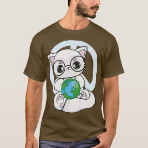 Camiseta Ártico Del Cambio Climático Con Planeta Kawaii Par