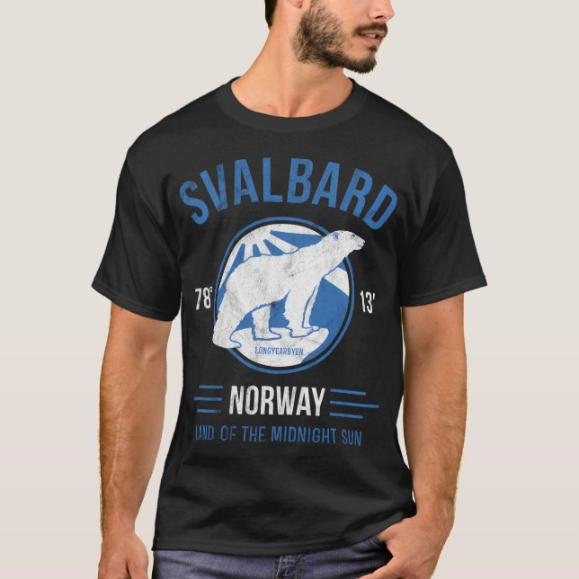 Camiseta Ártico del oso polar de Noruega de Svalbard (Anverso)