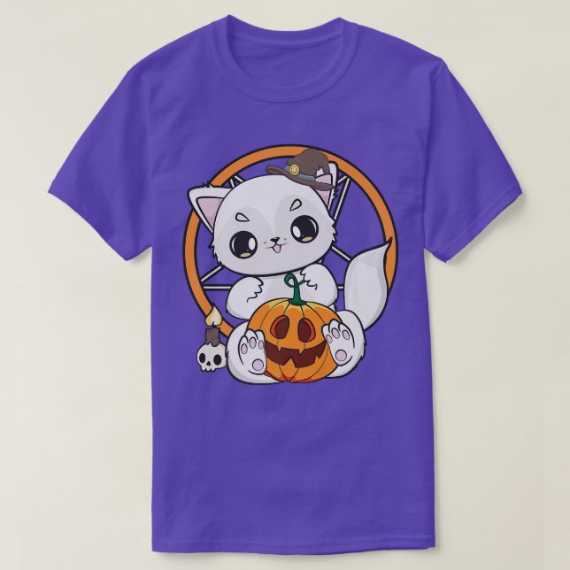 Camiseta Artico Para Y Calabaza Cuta Para Kawaii Halloween (Diseño del anverso)