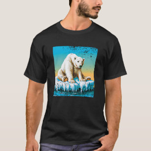 Camiseta Ártico Vintage de Fusión de Osos Polares