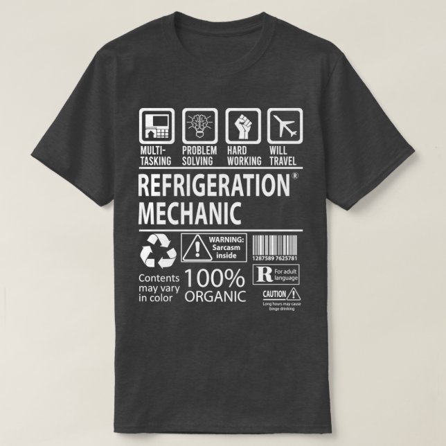 Camiseta Artículo de regalo de trabajo multitarea mecánico  (Diseño del anverso)