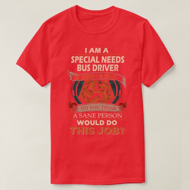 Camiseta Artículo de regalo de trabajo para conductor de bu (Diseño del anverso)