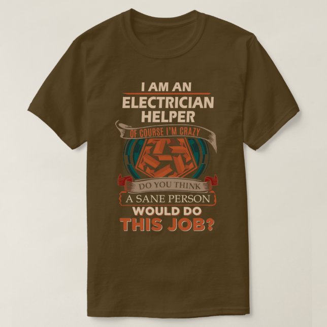 Camiseta Artículo de regalo del ayudante de electricidad Sa (Diseño del anverso)