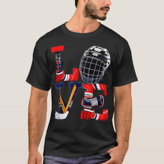 Camiseta Artículos de Hockey sobre Hielo del Día de San Val