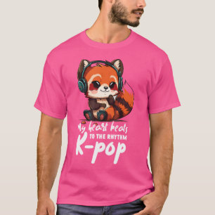 Camiseta Artículos de Kpop Bias Panda Rojo Coreano Merch K-