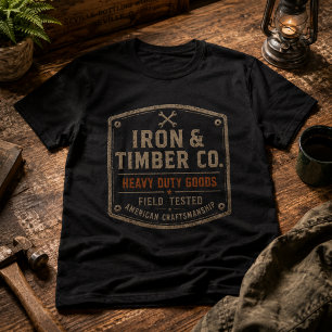 Camiseta Artículos de Uso Rudo   Gráfico Industrial Vintage