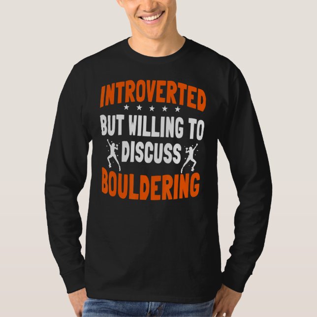Camiseta Artificial del escalador de Bouldering Introvert B (Anverso)