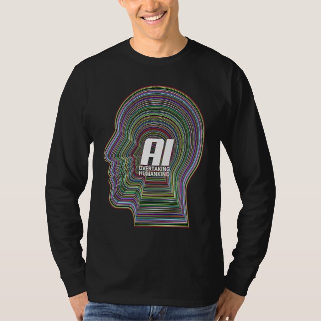 Camiseta Artificial Intelligence AI Tech Overtaking Humanki (Anverso)