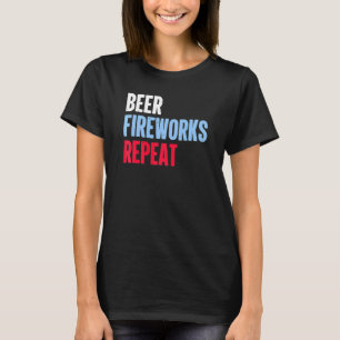 Camiseta Artificios de Cerveza Repetir Star 4 de Julio Fueg