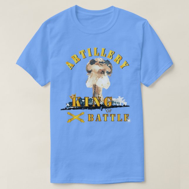 Camiseta Artillería Rey de batalla con explosión atómica (Diseño del anverso)