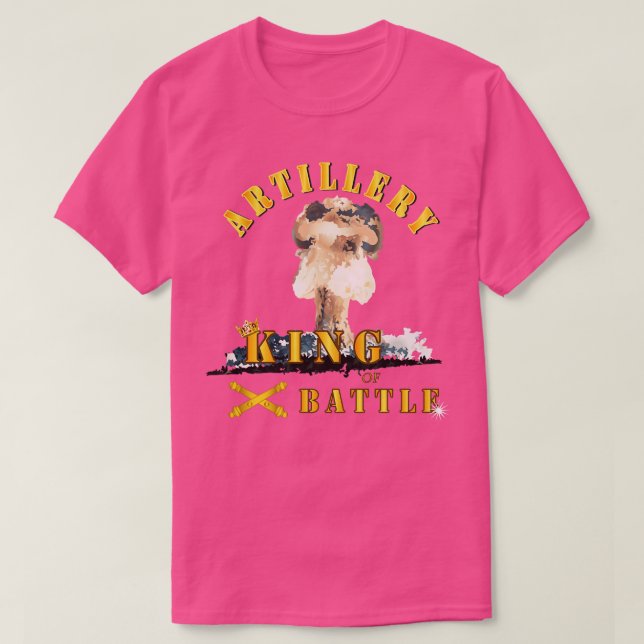 Camiseta Artillería Rey de batalla con explosión atómica (Diseño del anverso)
