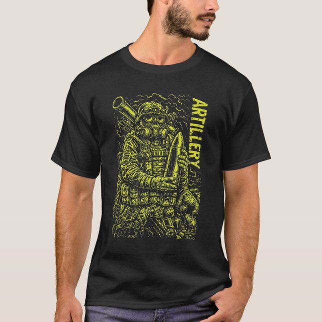 Camiseta Artillery Soldier Tactical Horror Graphic (Anverso)