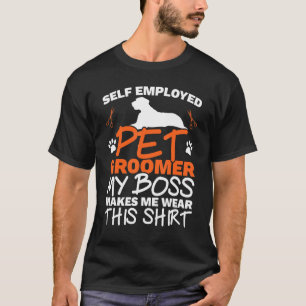 Camiseta Artis de pieles para animales Groomer, Mascota aut