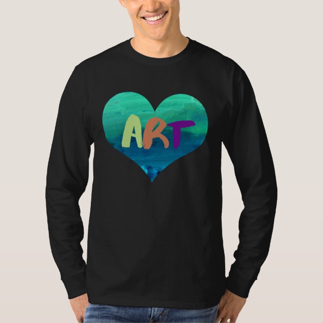 Camiseta Artis Teacher  For  Colorful Heart  3 (Anverso)