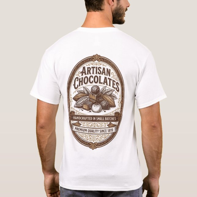 Camiseta Artisan Chocolates Vintage Cocoa (Reverso)