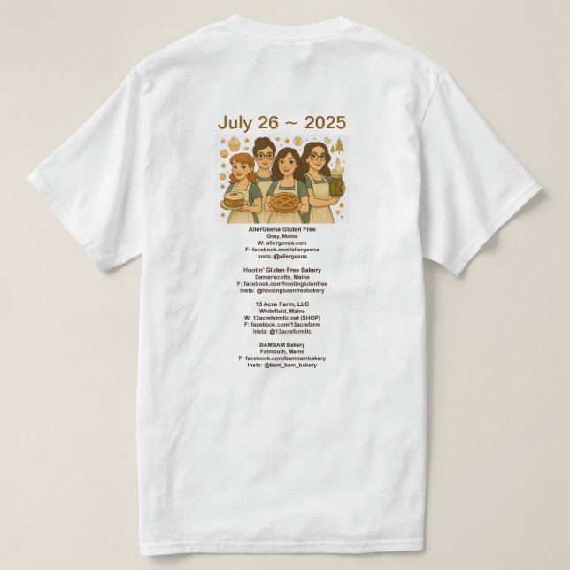 Camiseta ARTISAN FAIR T-Shirt de PAN 4 panes 2025 (Reverso del diseño)