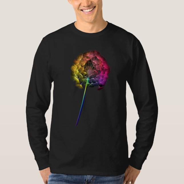 Camiseta Artist Dandelion Garden Rainbow Flower (Anverso)