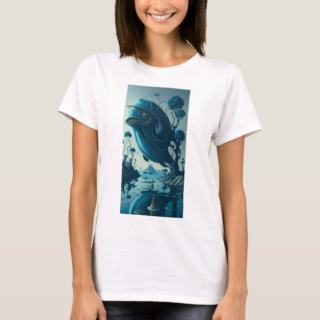 Camiseta artist style tree fish (Anverso)