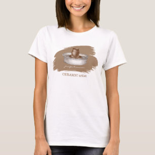 Camiseta Artista cerámica escultora alfarería hecha a mano