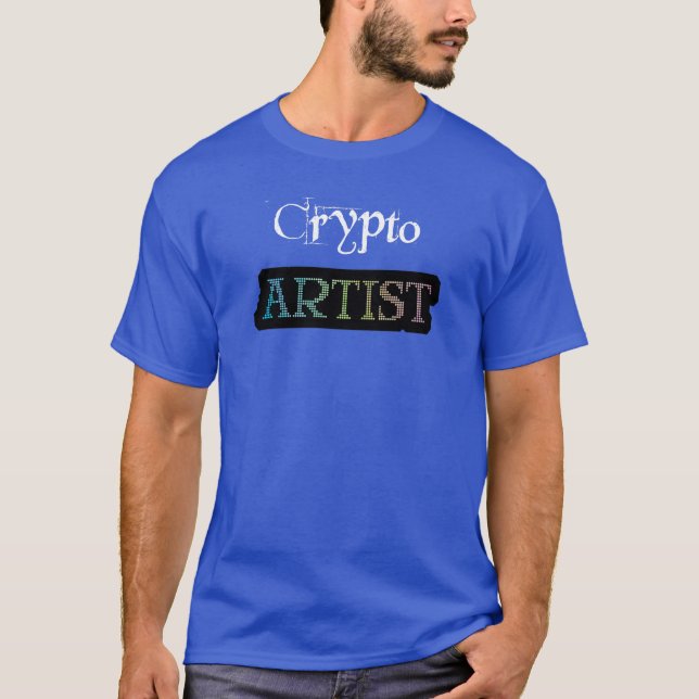 Camiseta Artista criptográfico Ancho oscuro (Anverso)