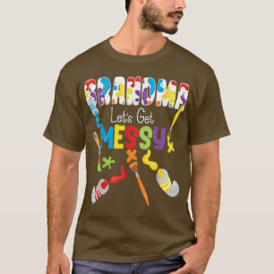 Camiseta Artista de abuela de cumpleaños con pintura de art