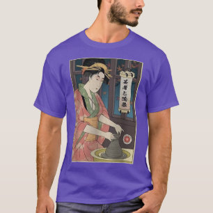 Camiseta Artista de alfarería Geisha Ukiyoe Samurai japones