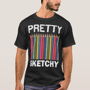 Camiseta Artista de arte esquemático de bonito