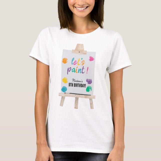 Camiseta Artista de arte pintando pintura pintando tema de  (Anverso)