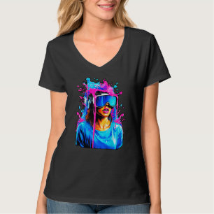 Camiseta Artista de Chica de pintura con cabeceras de auric