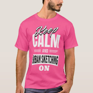 Camiseta Artista de dibujo Ilustrador Urbano Esbozo Urbano