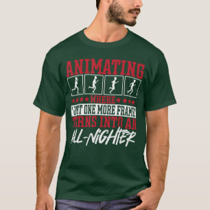 Camiseta Artista de dibujos animados de animación Modelado