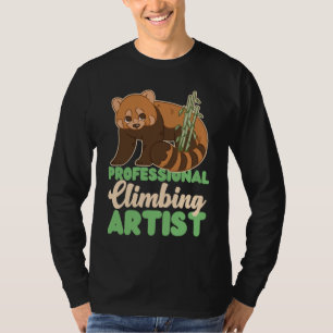 Camiseta Artista de escalada profesional del Panda Rojo