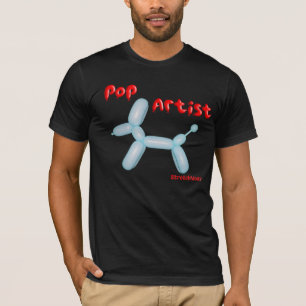 Camiseta Artista de estallido - perro simple del globo