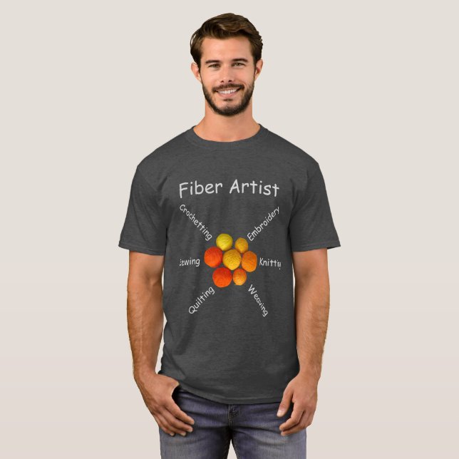 Camiseta - Artista de fibra (oscuro) (Anverso completo)