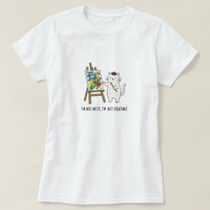 Camiseta Artista de gato caprichoso estilo de doodle Minima