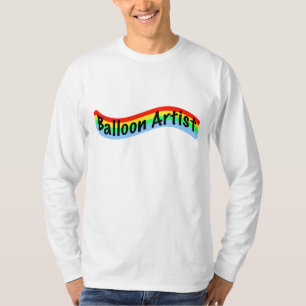 Camiseta Artista de globos: Diseño ondulado en colores bril