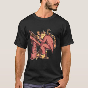 Camiseta Artista de jazz musical de música azul especial de