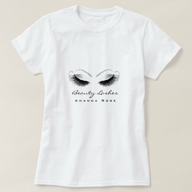 Camiseta Artista de maquillaje Belleza Lash Studio Purpurin (Diseño del anverso)