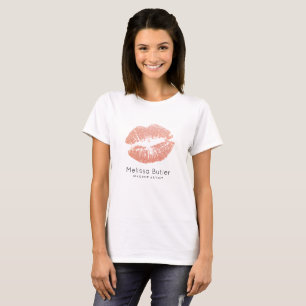 Camiseta Artista de maquillaje color de rosa elegante de