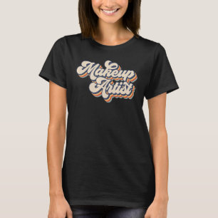 Camiseta Artista de maquillaje de maquillaje retro Sunset L