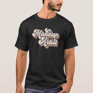 Camiseta Artista de maquillaje de maquillaje retro Sunset L