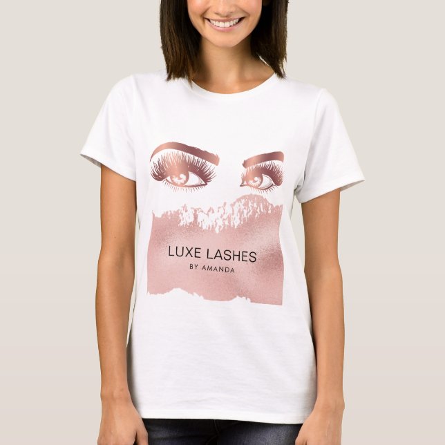 Camiseta Artista de maquillaje Eyebrows azota Rosa Purpurin (Anverso)