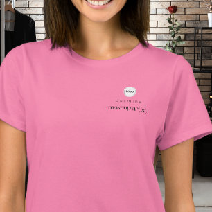 Camiseta Artista de Maquillaje Nombre del Empleado Simple R