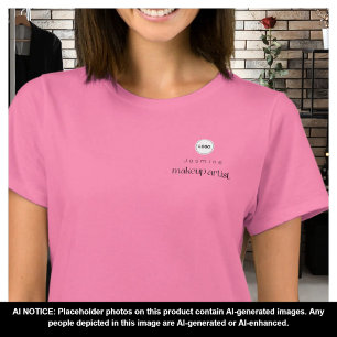 Camiseta Artista de Maquillaje Nombre del Empleado Simple R