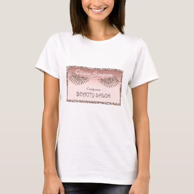 Camiseta Artista de maquillaje Ojos Lazas Purpurinas Dris S (Anverso)