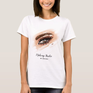 Camiseta Artista de maquillaje Ojos Marrones Largos latigaz