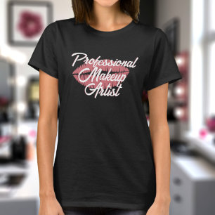 Camiseta Artista de maquillaje profesional Lipstick Kiss T-